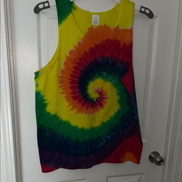 Womens 100% cotton Vibrant Tie-Dye Tank Top like new - Picture 3 of 5
